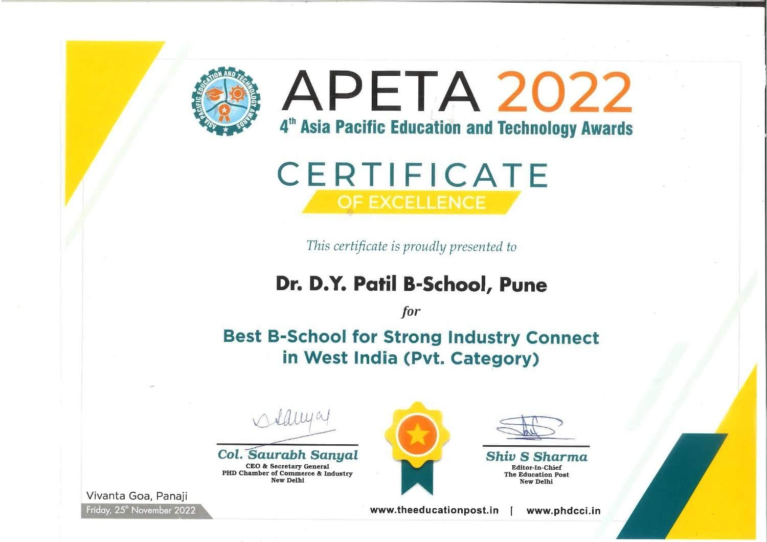 Placement Excellence Award