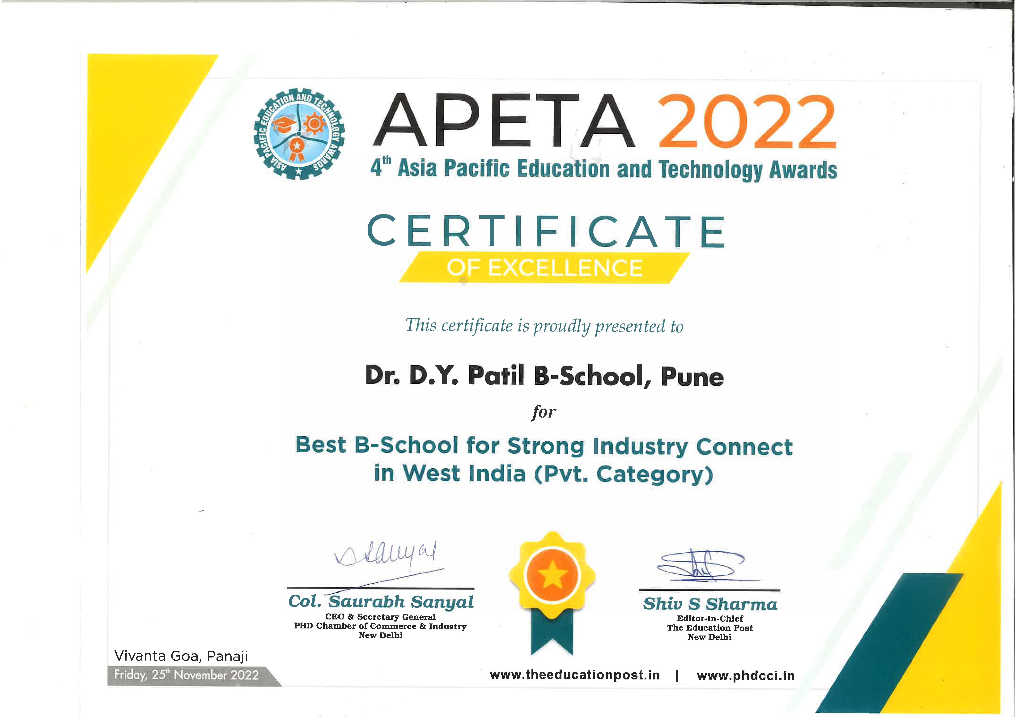 Placement Excellence Award