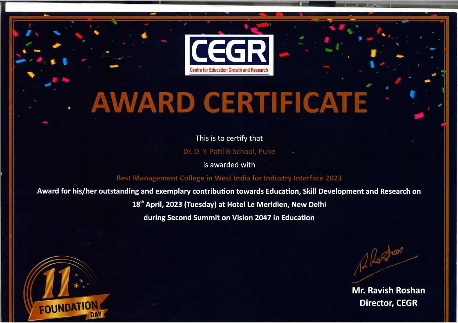 Placement Excellence Award