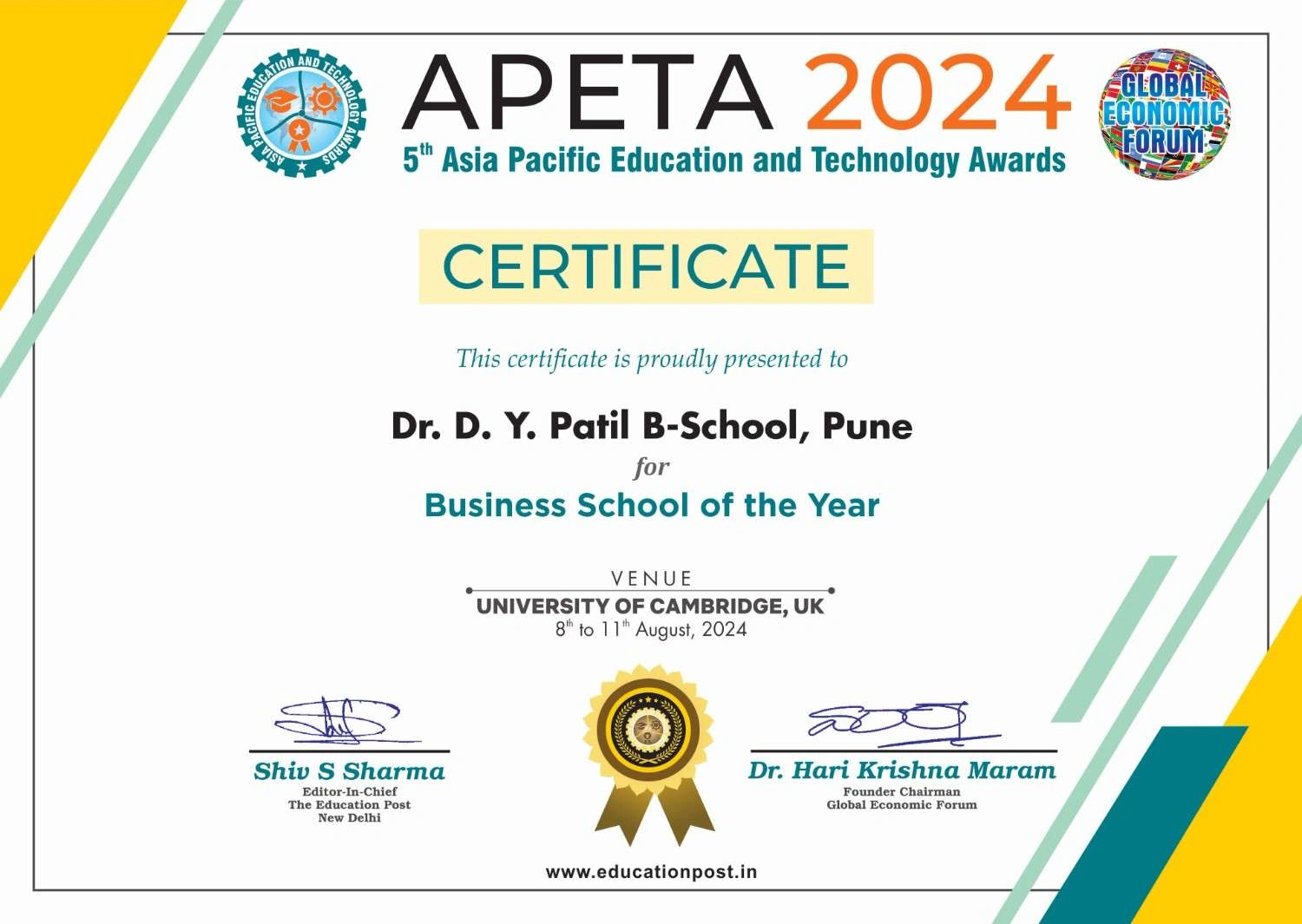 Placement Excellence Award