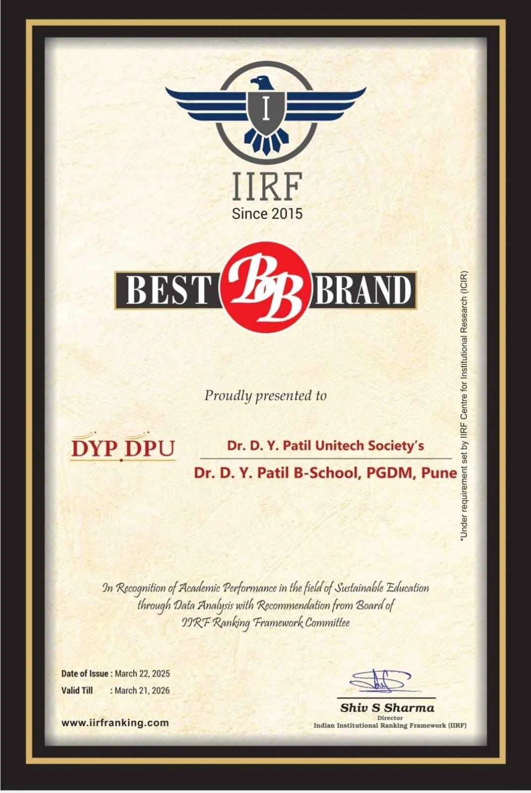 Placement Excellence Award
