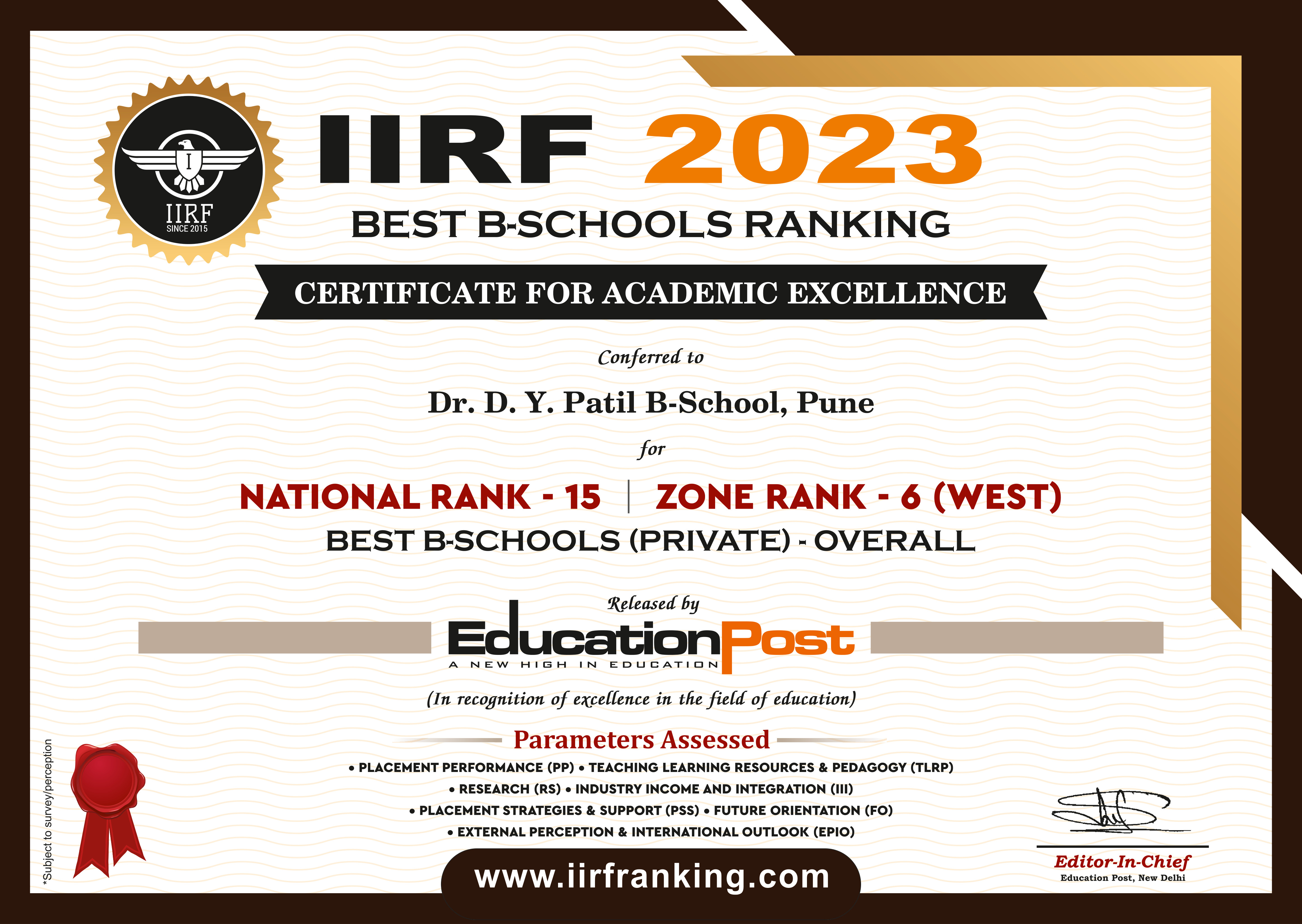 Placement Excellence Award