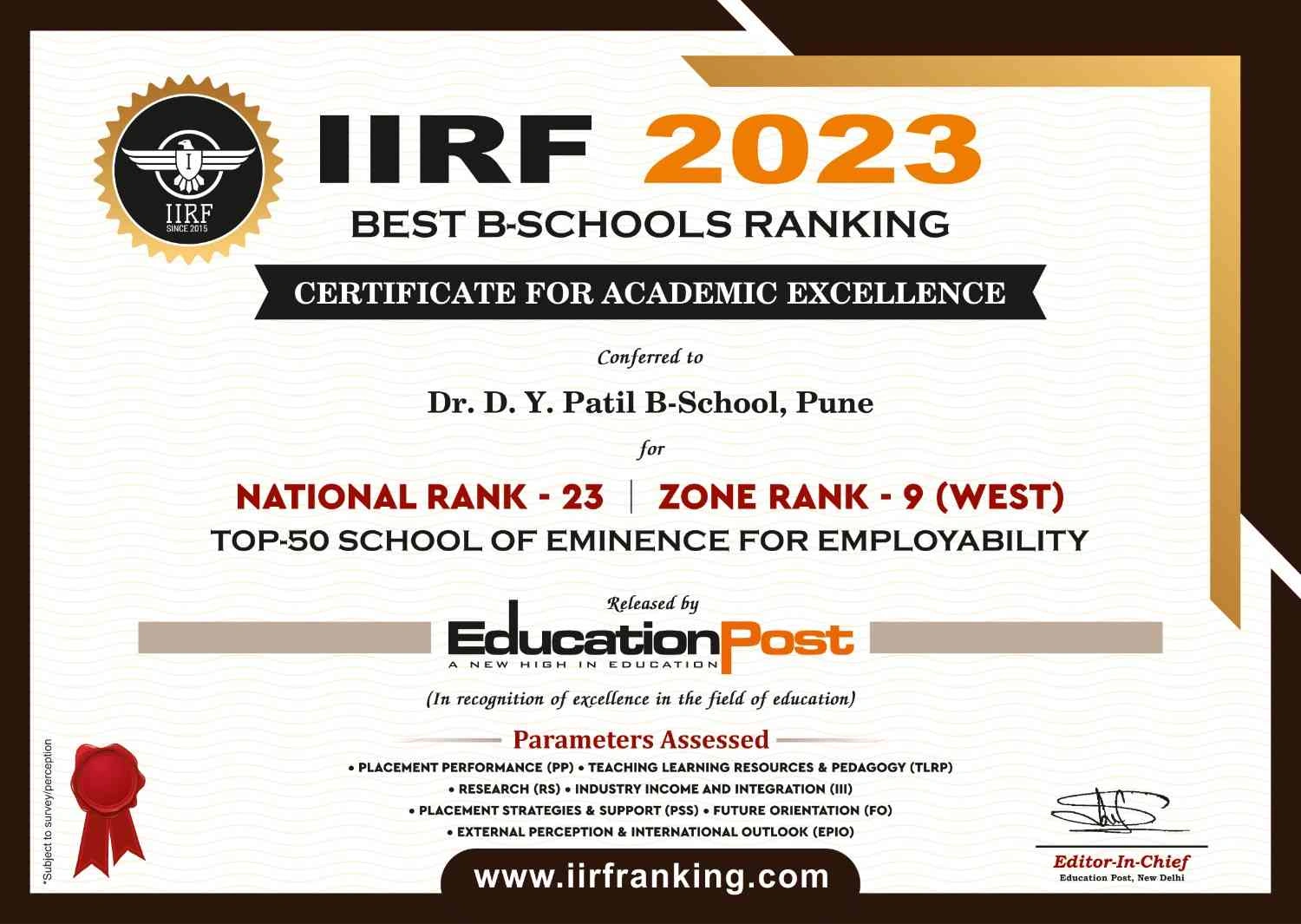 Placement Excellence Award