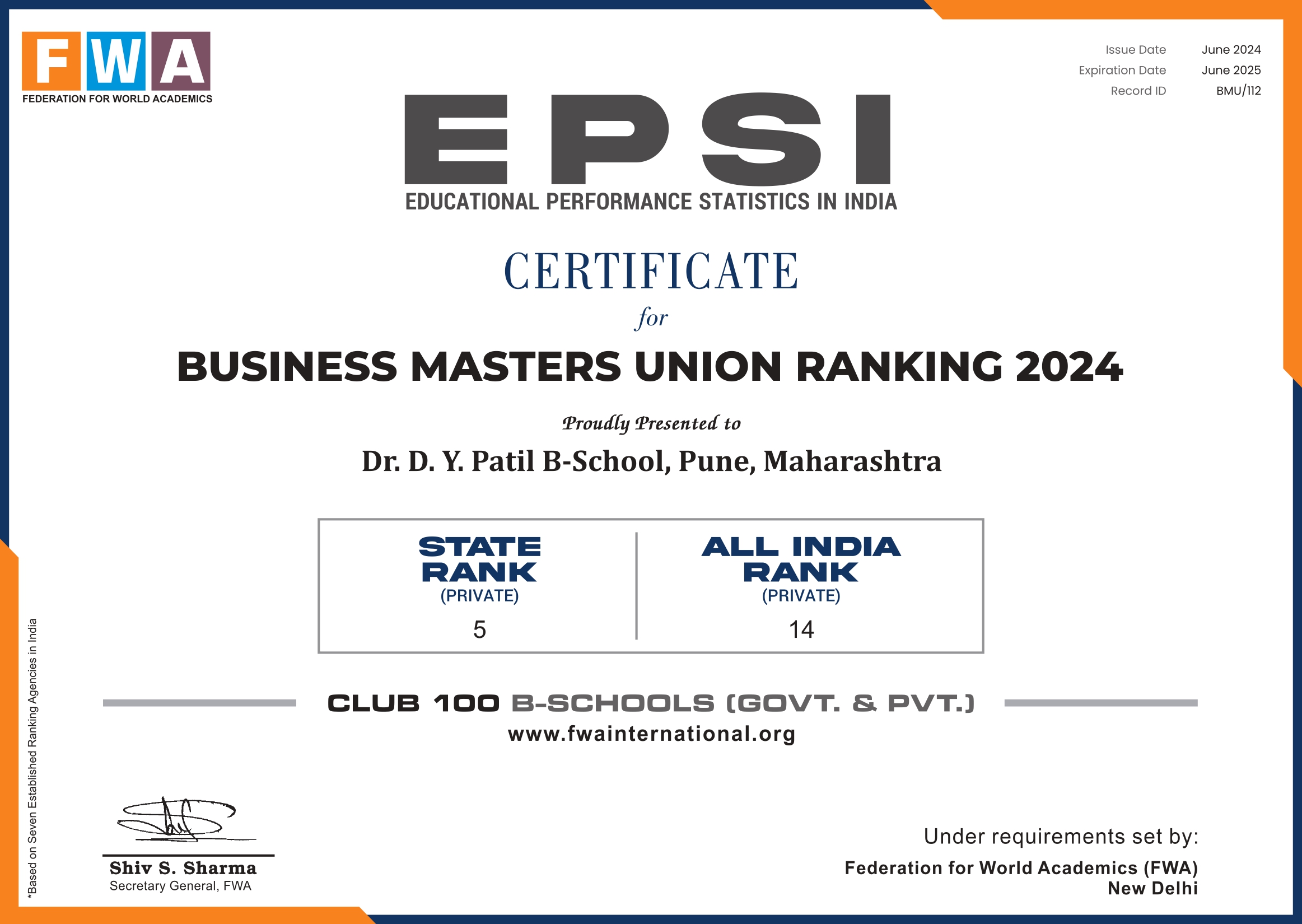 Placement Excellence Award