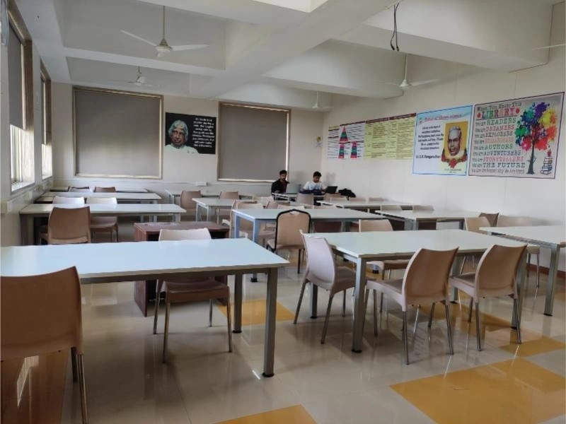reading room at Dr. D. Y. Patil B-school college