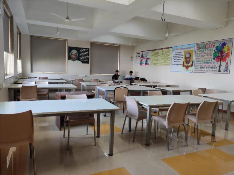 reading room at Dr. D. Y. Patil B-school college