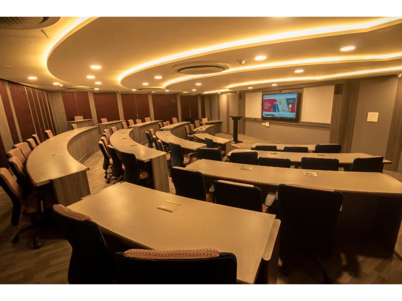a conference room of Dr. D. Y. Patil B-school college